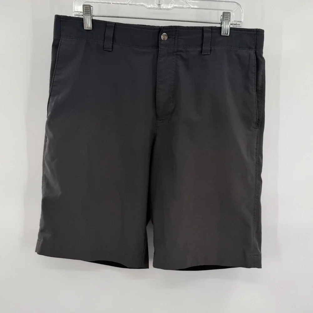 Callaway Mens Golf Shorts Gray Flat Front Chino Stretch Size 34‎